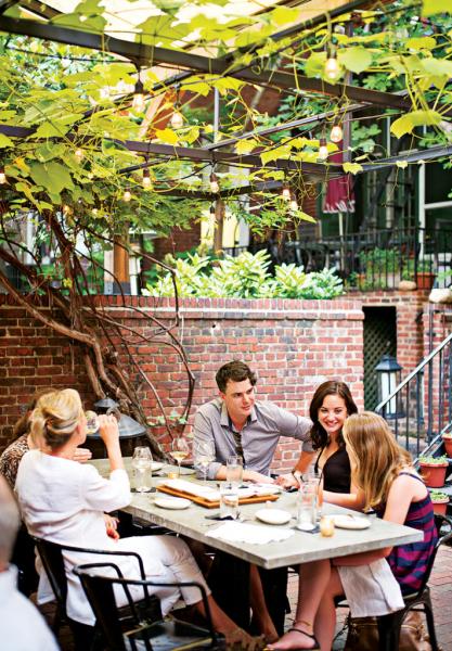 Iron Gate’s outdoor patio is hard to beat for a lovely summer brunch. Photograph by Scott Suchman.